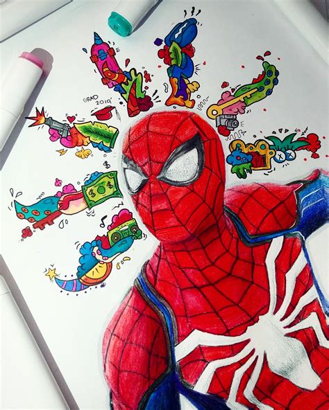 fanart spiderman|spider-man doodle art.